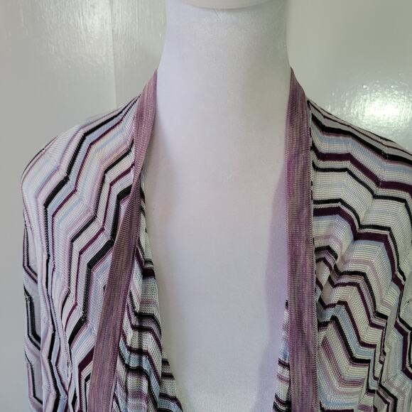 White House Black Market	Size	M/L	Chevron Cape Poncho Tassels Multi Color Easter - Picture 2 of 11